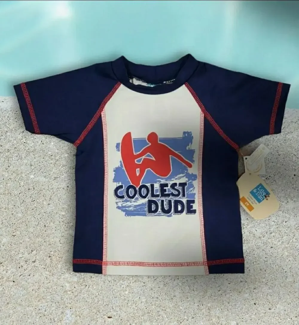 Lily & Dan Toddler Swim Shirt UPF 50+ Protection - Beach Pool Outdoor